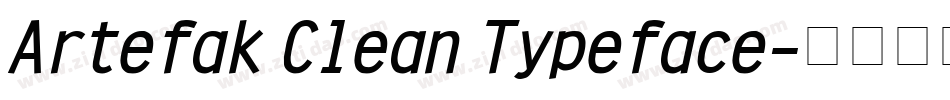 Artefak Clean Typeface字体转换